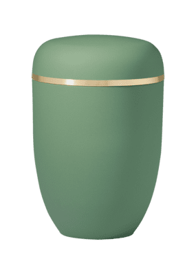 Grüne Urne zur Feuerbestattung in Groß-Rohrheim