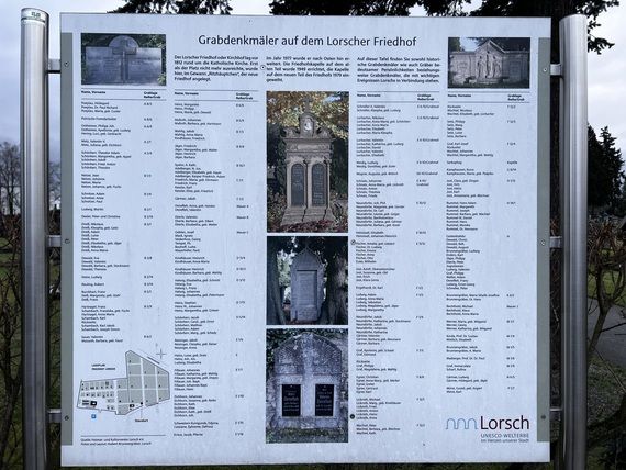 Infotafel Friedhof in Lorsch
