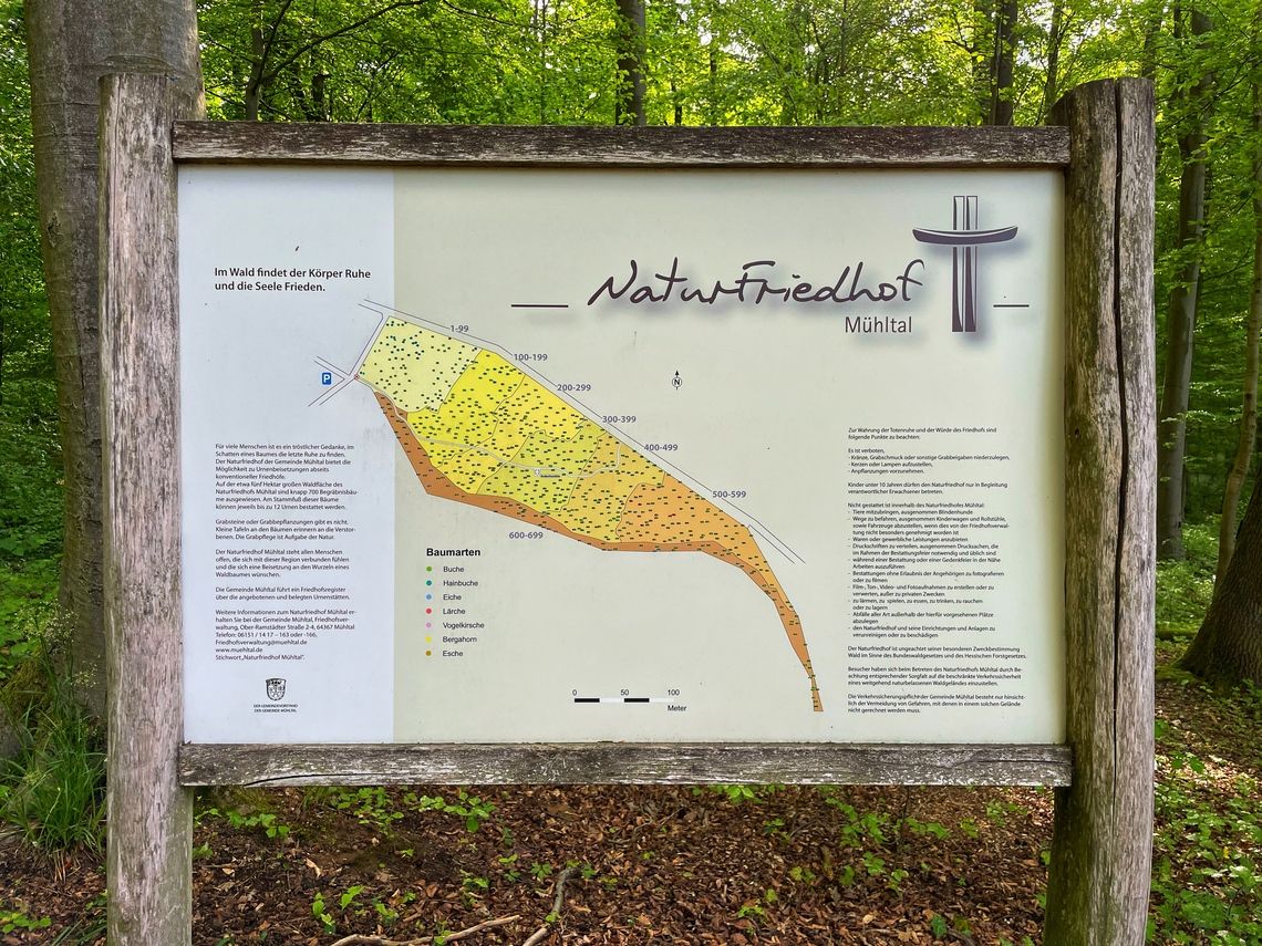 Baum- und Lageplan Naturfriedhof Mühltal Baum- und Lageplan Naturfriedhof MühltalTraisa